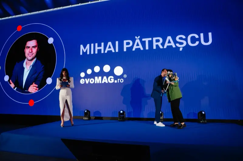 Mihai Pătrașcu, de la evoMAG, pe scena galei