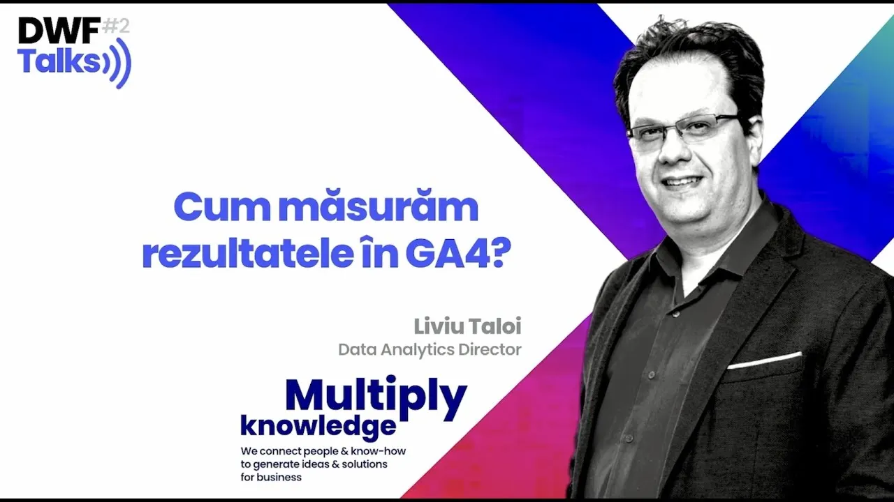Coperta DWF Talks #2: Cum măsurăm rezultatele în GA4, cu Liviu Taloi
